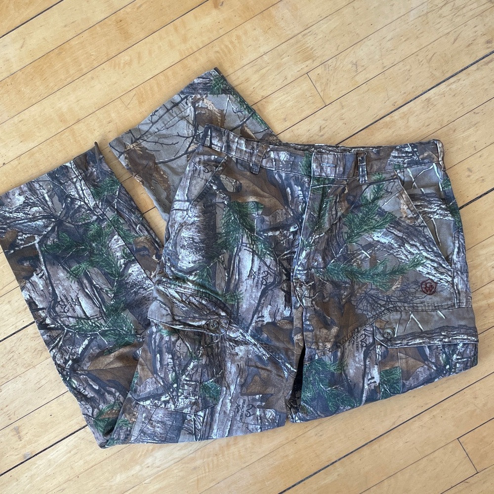 Realtree Camo Straight Leg Cargo Pants - Womens 0 Youth 16 - Game Winner
